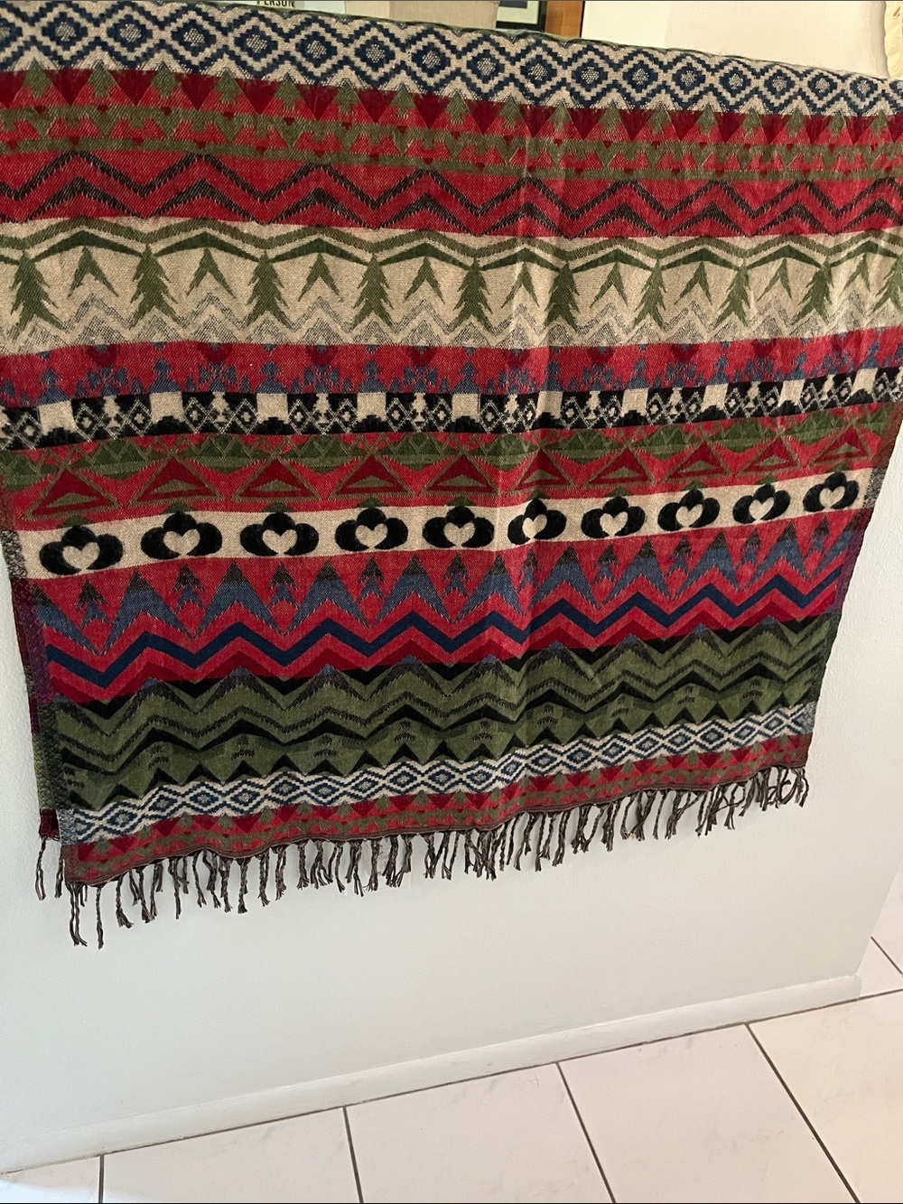 Dhaka shawl- Multicolor 35x80”
